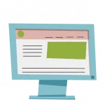 Bildschirm mit Layout