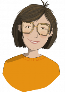 Illustriertes Portrait von Andrea Hansen