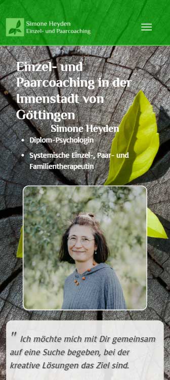 Frontseite Mobil Therapiepraxis Simone Heyden
